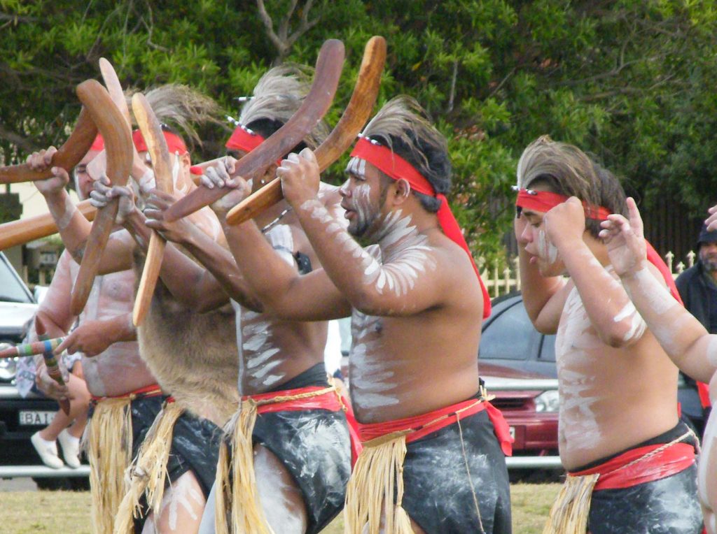 Indigenous Australian Aboriginal dancers
