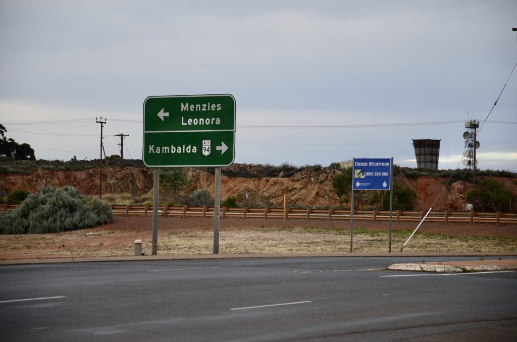 Street sign in Kalgoorlie-Boulder, Western Australia