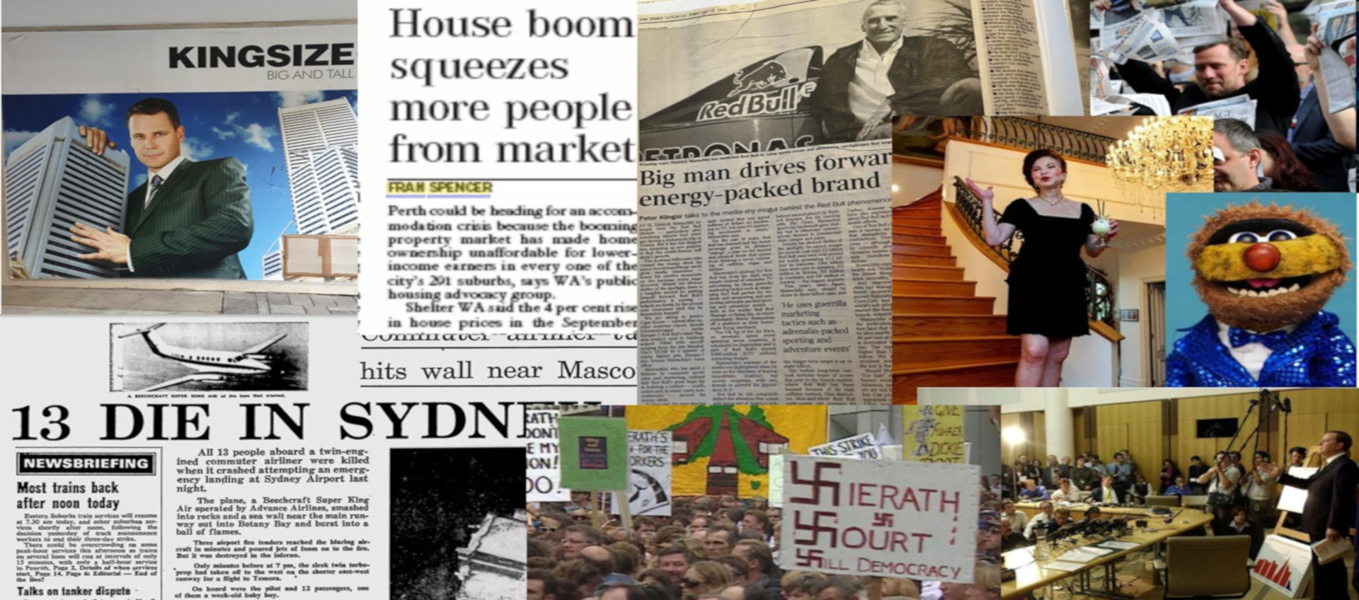 Collage of newspaper clippings from CP journalists